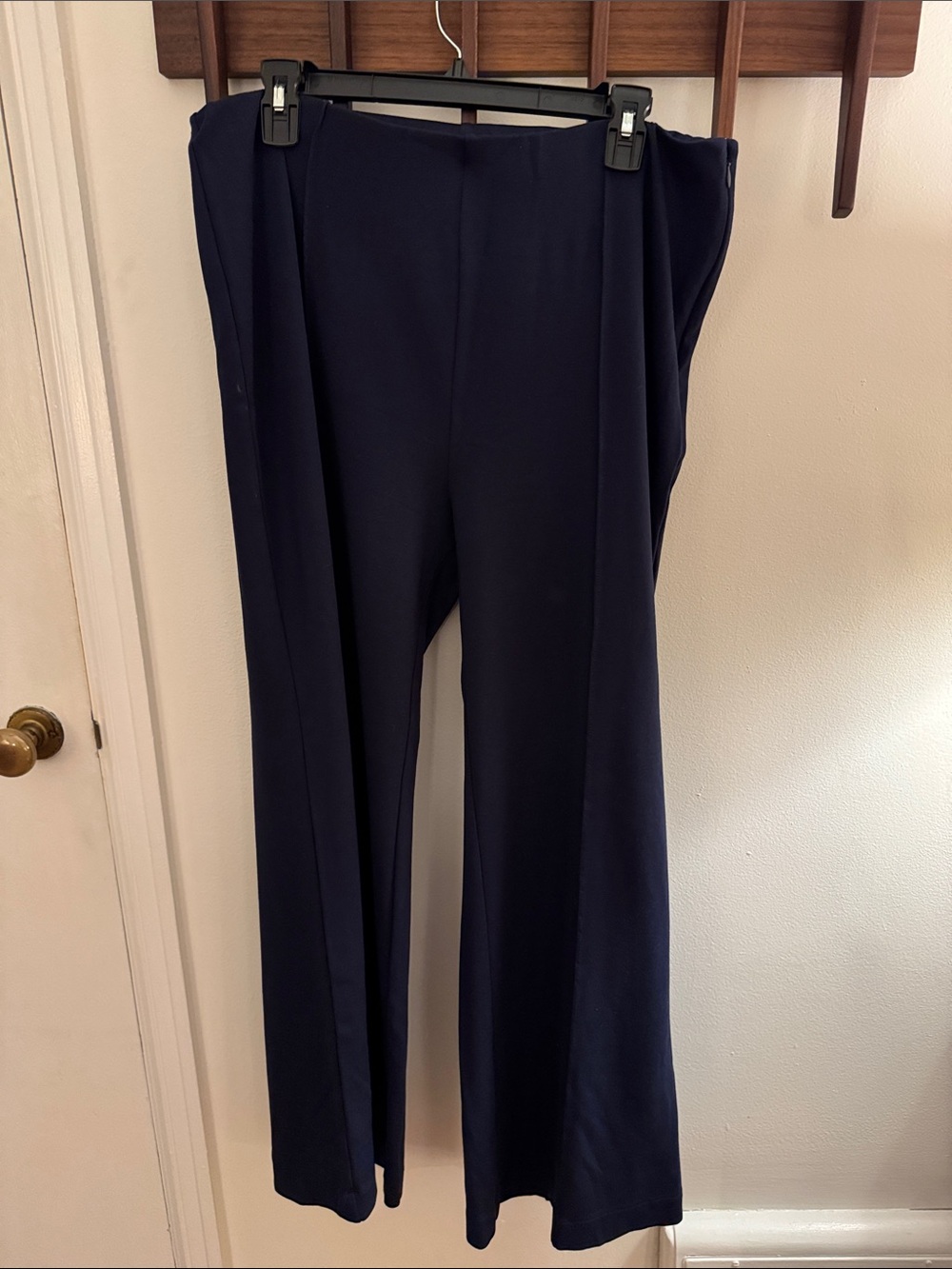 J. Crew Navy Wide-Leg Midweight Jersey Pants